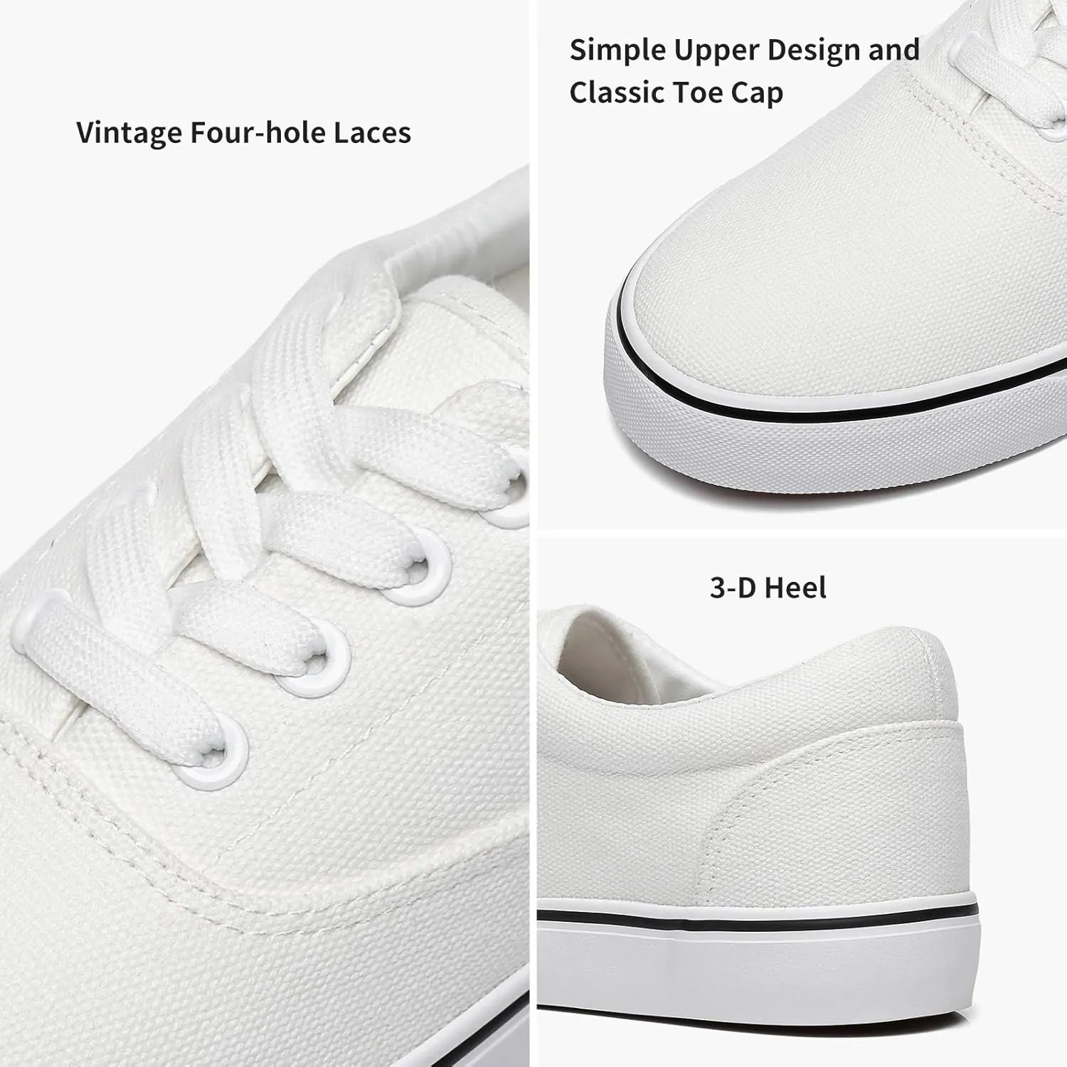 yageyan Men??s Low Top Canvas Walking Shoes Lace-up Fashion Sneakers Casual