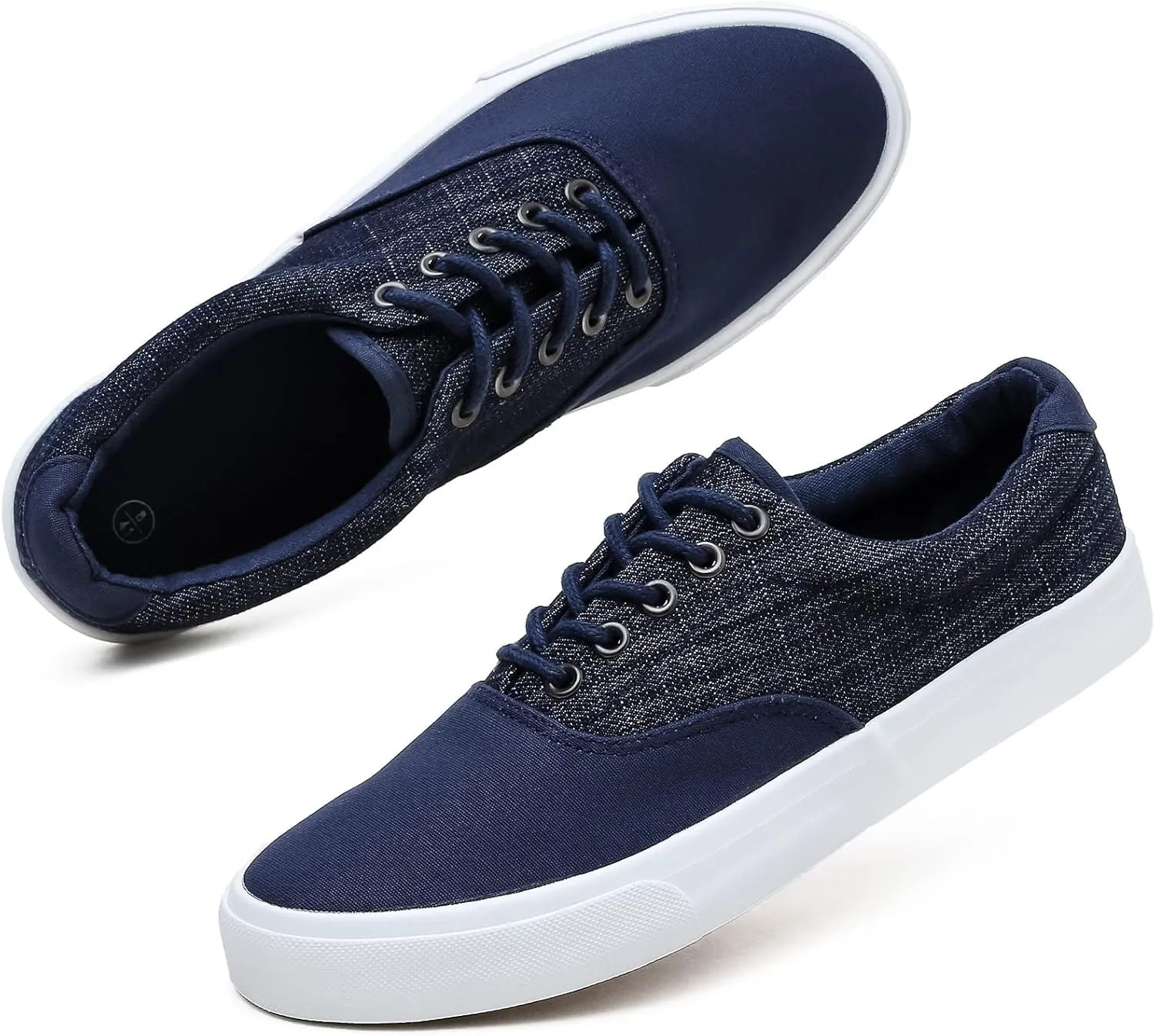 yageyan Men??s Low Top Canvas Walking Shoes Lace-up Fashion Sneakers Casual