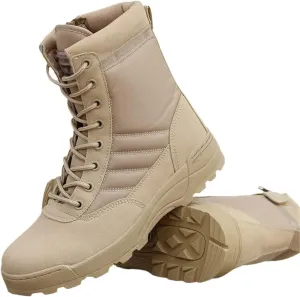 ZINERLIK Men's Desert Military Tactical Boots Outdoor Waterproof Hiking Shoes Sneakers Non-Slip Wear-Resistant Boots